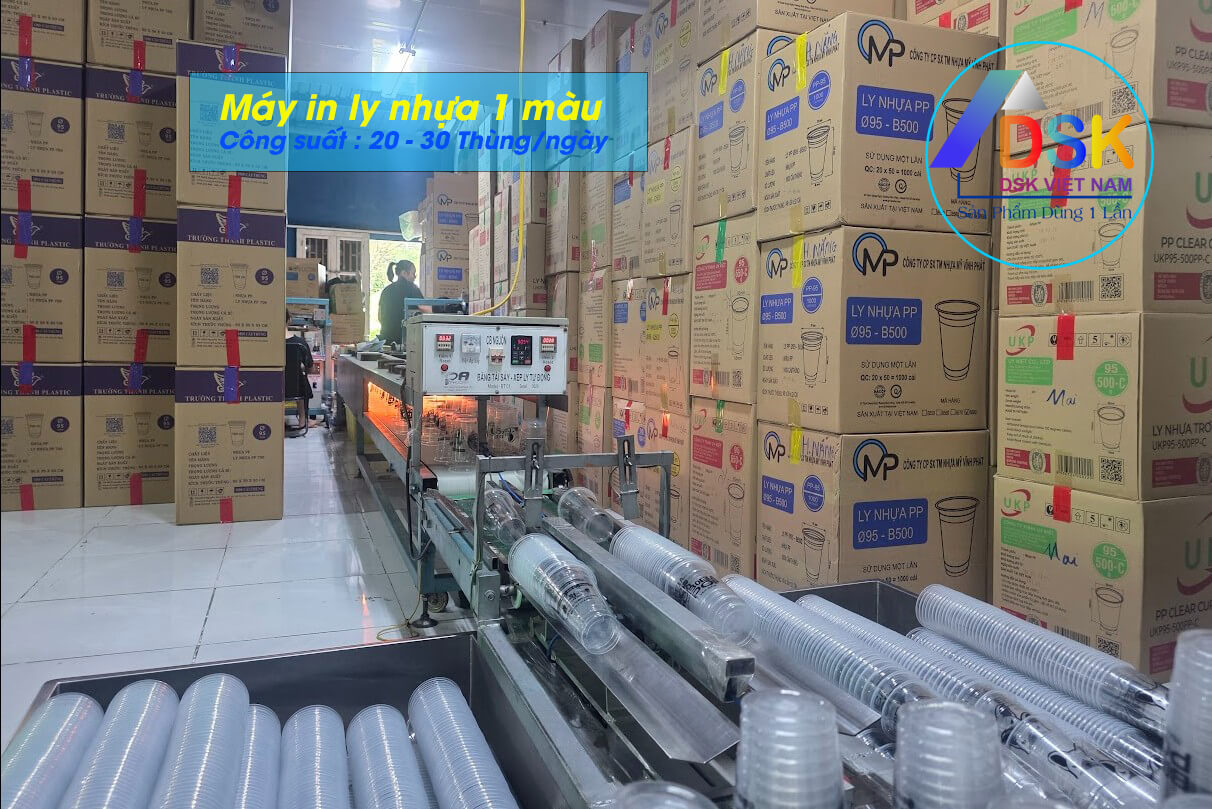Máy in ly nhựa 1 màu
