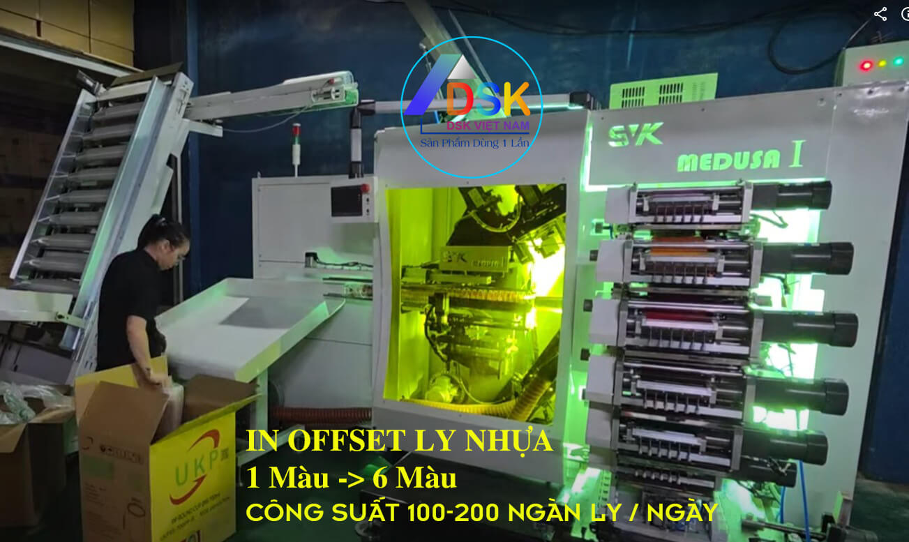 Máy in offset ly nhựa